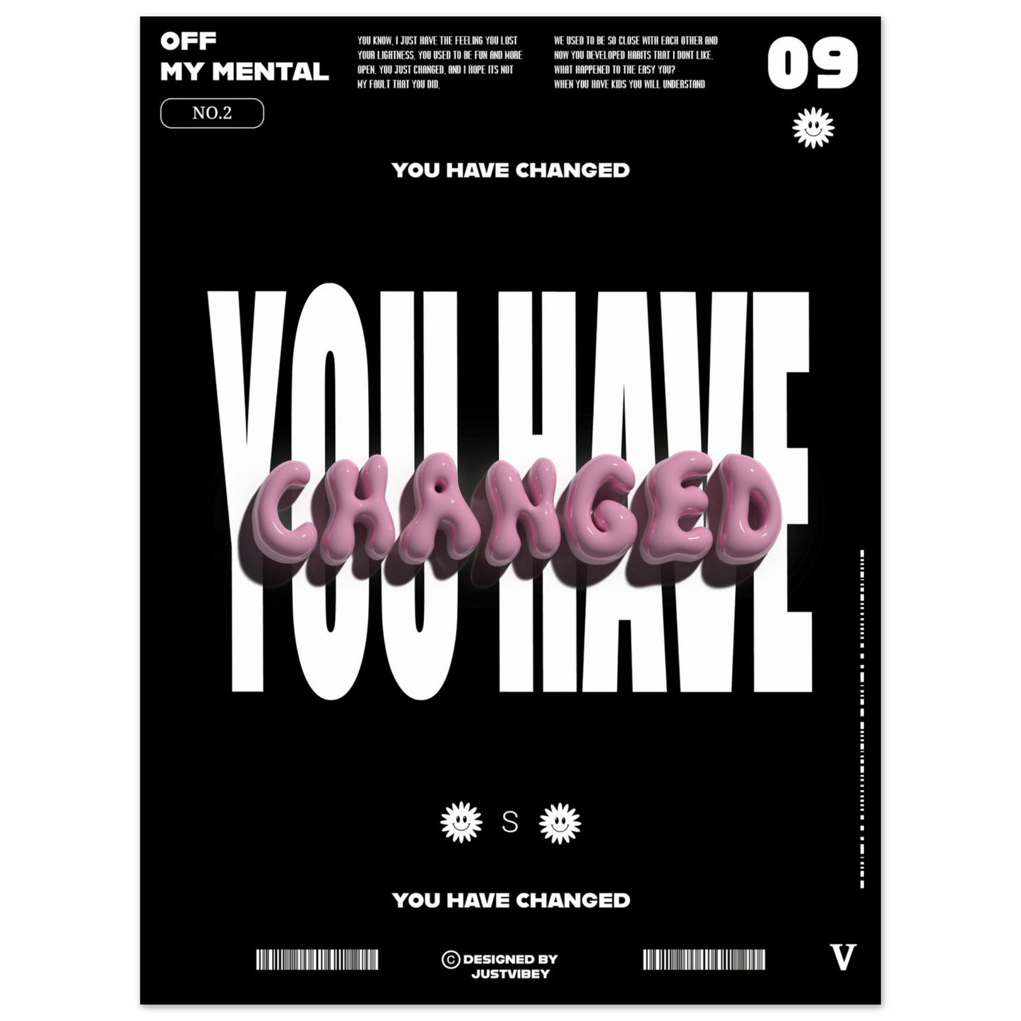 You have Changed - OFF MY MENTAL No.2 - Poster