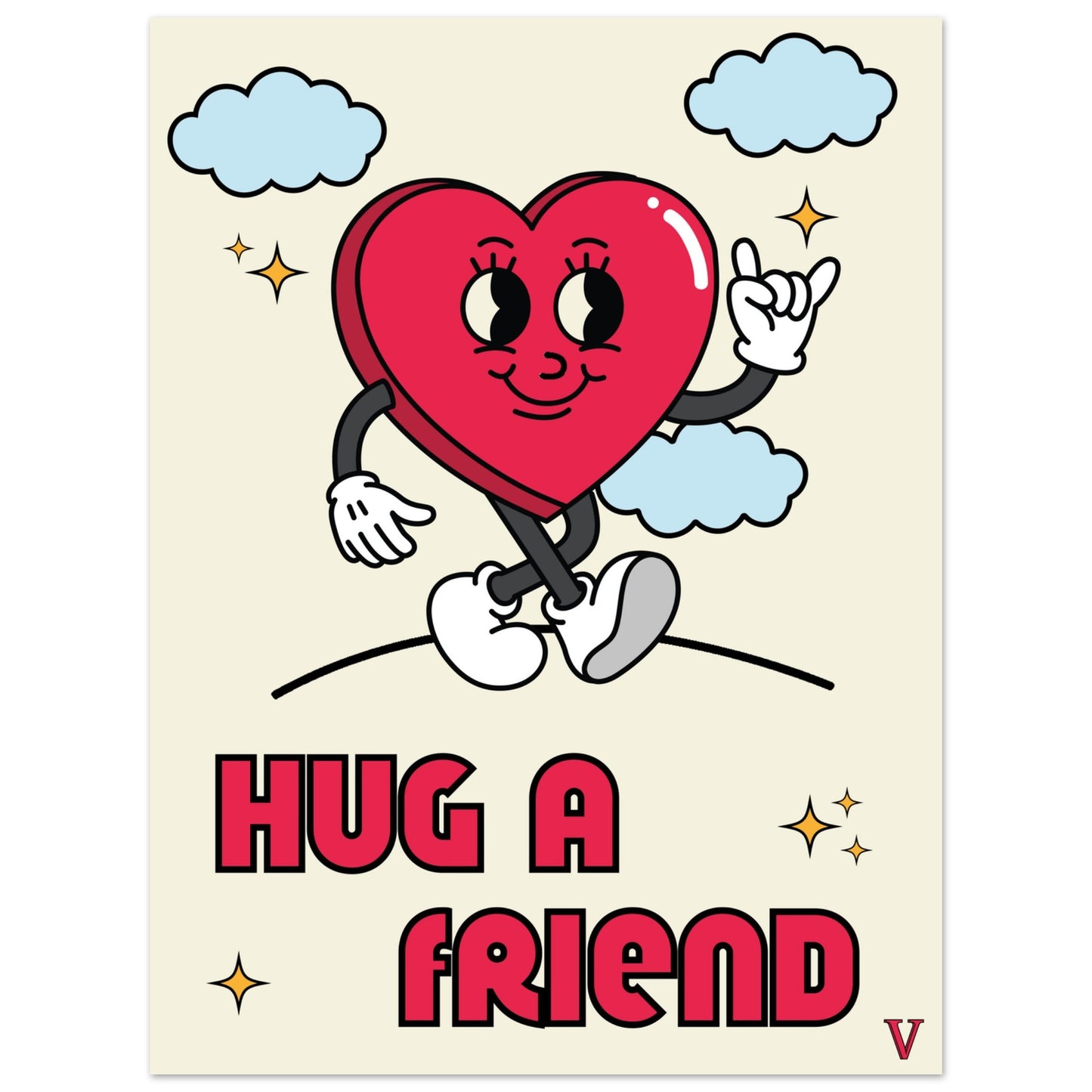 HUG A FRIEND - Poster auf mattem Papier