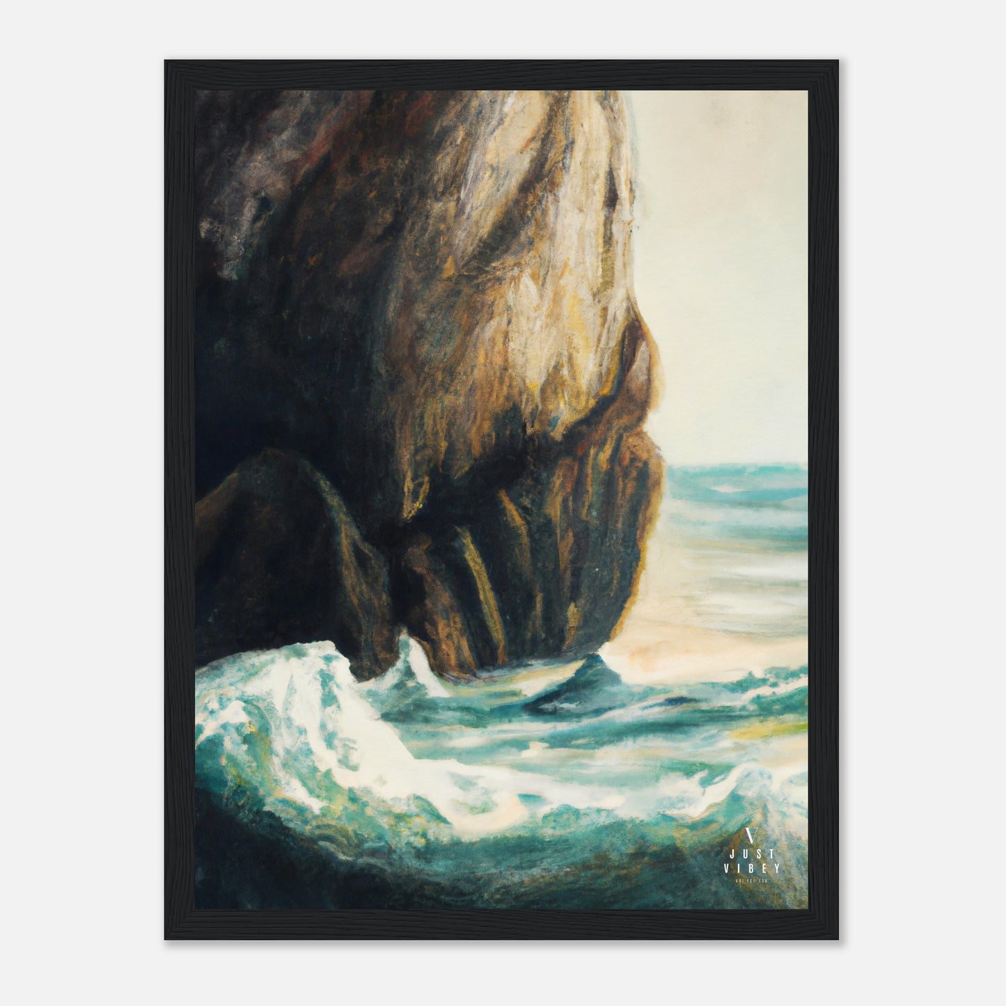 Poster auf matten Papier in Museumsqualität mit Holzrahmen