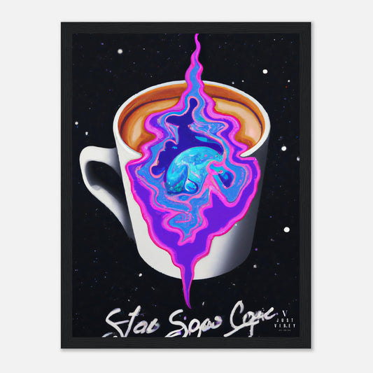 Space Latte Art - gerahmt